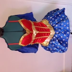 Wonder Woman corset with cape (size L) and skirt (size L/XL)
